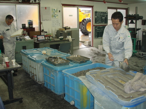 試験練りの準備