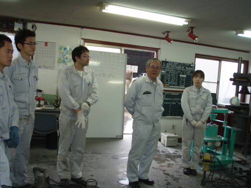 試験練り前の打合せ